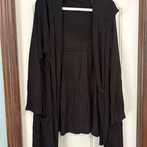 Torrid Black Open Front Cardigan